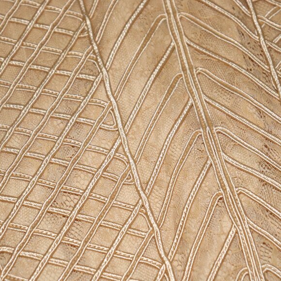 AXEL EMBELLISHED GUESS BY MARCIANO STRAPLESS GOLD DRESS - Picture 2 of 11